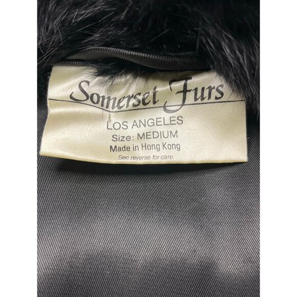 Vintage 1980’s Somerset Furs of Los Angeles Rabbit Fur Coat Size Medium - Picture 12 of 14